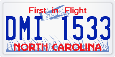 NC license plate DMI1533