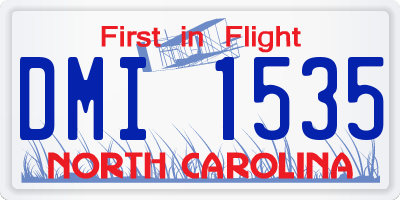 NC license plate DMI1535