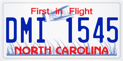 NC license plate DMI1545