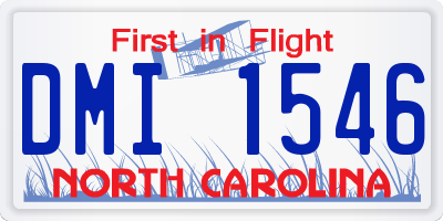 NC license plate DMI1546