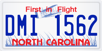 NC license plate DMI1562