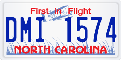 NC license plate DMI1574