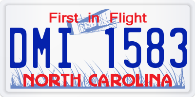 NC license plate DMI1583