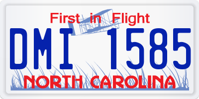 NC license plate DMI1585