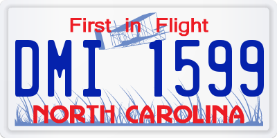 NC license plate DMI1599