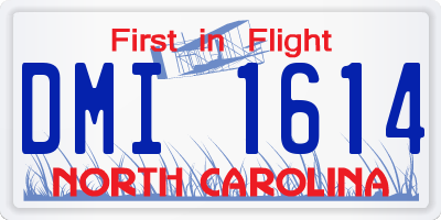NC license plate DMI1614