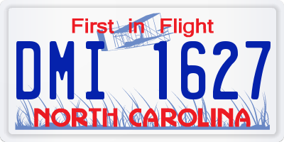 NC license plate DMI1627