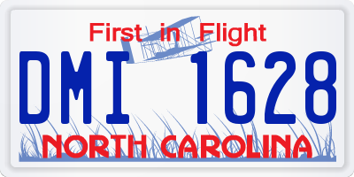 NC license plate DMI1628
