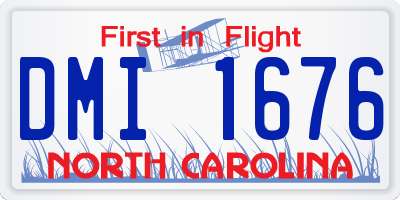 NC license plate DMI1676