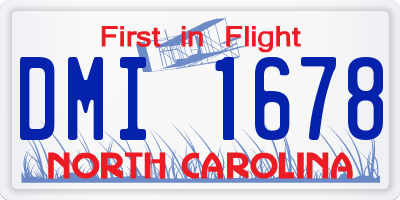 NC license plate DMI1678