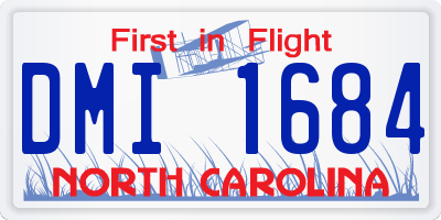 NC license plate DMI1684