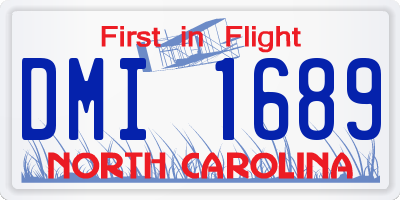 NC license plate DMI1689