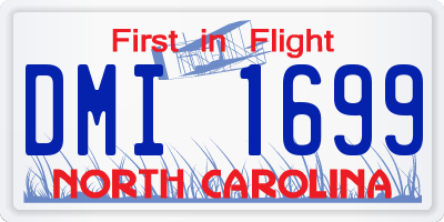 NC license plate DMI1699