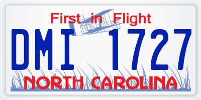 NC license plate DMI1727