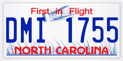 NC license plate DMI1755