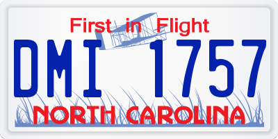 NC license plate DMI1757