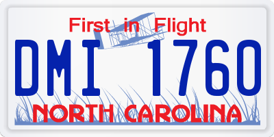 NC license plate DMI1760