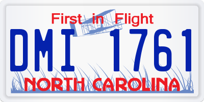 NC license plate DMI1761