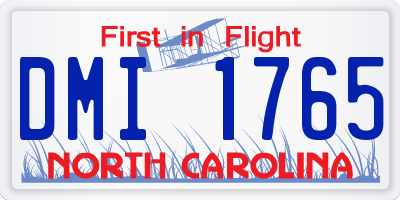 NC license plate DMI1765