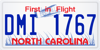 NC license plate DMI1767