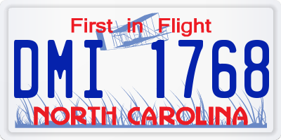NC license plate DMI1768