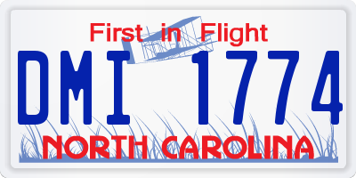NC license plate DMI1774