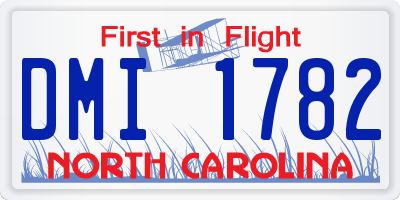 NC license plate DMI1782