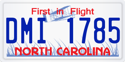 NC license plate DMI1785