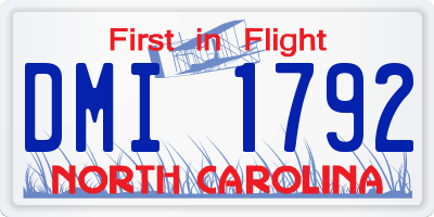 NC license plate DMI1792