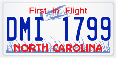 NC license plate DMI1799