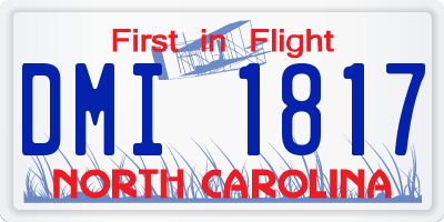 NC license plate DMI1817