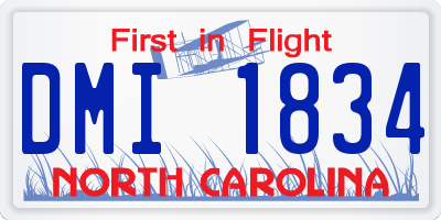 NC license plate DMI1834