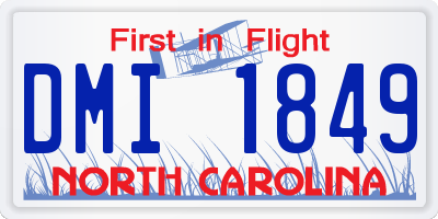 NC license plate DMI1849