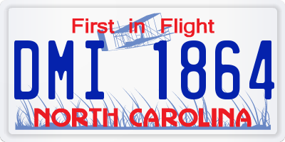 NC license plate DMI1864