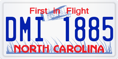 NC license plate DMI1885