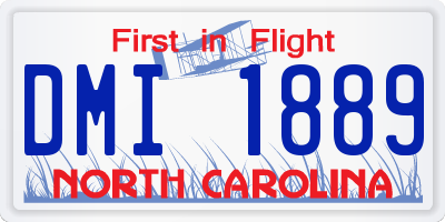 NC license plate DMI1889