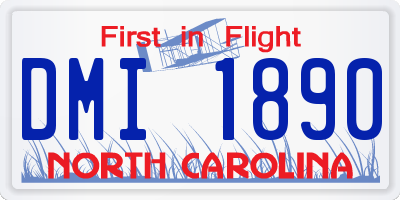 NC license plate DMI1890