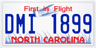 NC license plate DMI1899