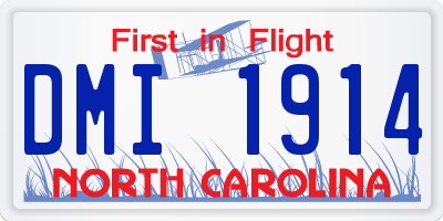 NC license plate DMI1914