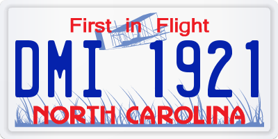 NC license plate DMI1921