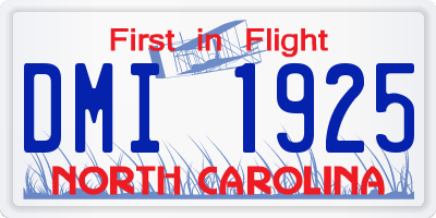 NC license plate DMI1925