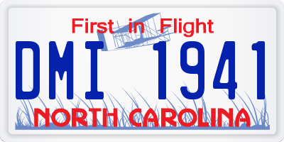 NC license plate DMI1941