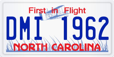 NC license plate DMI1962