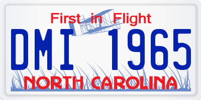 NC license plate DMI1965