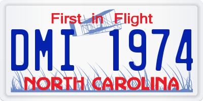 NC license plate DMI1974