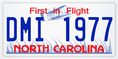 NC license plate DMI1977