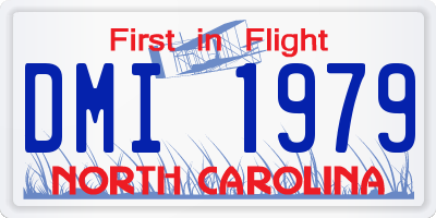 NC license plate DMI1979