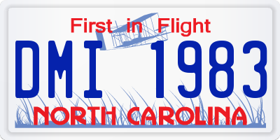 NC license plate DMI1983