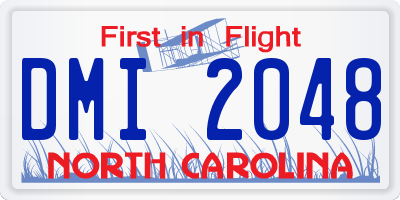 NC license plate DMI2048