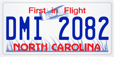 NC license plate DMI2082